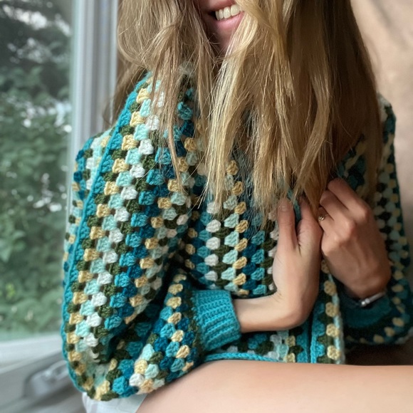 Hand Crocheted “Taylor Swift Debut” Cardigan - Picture 1 of 7